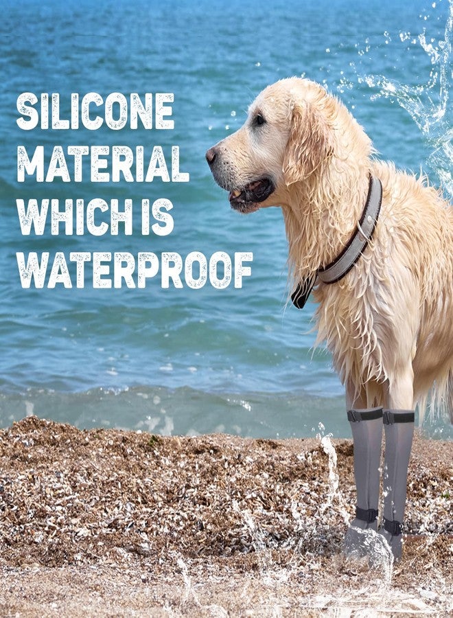 Trixie: - Protective Sock for Pets | Keeps Wounds and Dressings Dry and Clean | Made with Silicone, Flexible Material Maintains Freedom of Movement - Large (10cm/40cm), Grey - Image 4